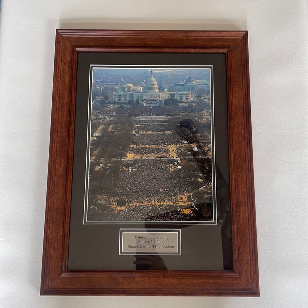 Framed & Matted Photo Of Barack Obama’s Inauguration